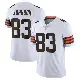 ＃83 Men's Kisean Johnson White Limited Cleveland Browns Vapor Untouchable Jersey