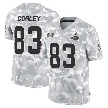 ＃83 Men's Malachi Corley Arctic Camo Limited Cleveland Browns 2024 Salute to Service Jersey