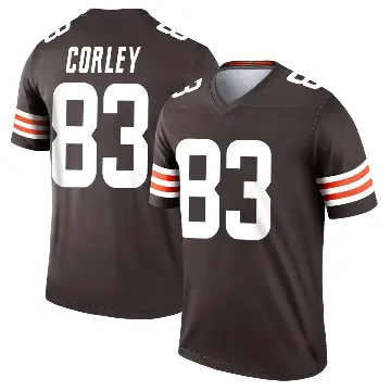 ＃83 Men's Malachi Corley Brown Legend Cleveland Browns Jersey