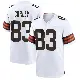 ＃83 Men's Malachi Corley White Game Cleveland Browns Jersey