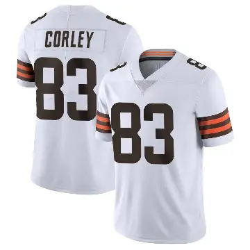 ＃83 Men's Malachi Corley White Limited Cleveland Browns Vapor Untouchable Jersey