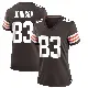＃83 Women's Kisean Johnson Brown Game Cleveland Browns Team Color Jersey