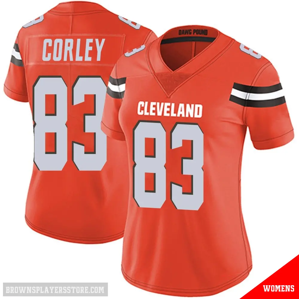 ＃83 Women's Malachi Corley Orange Limited Cleveland Browns Alternate Vapor Untouchable Jersey