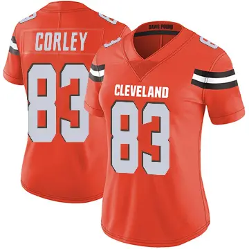 ＃83 Women's Malachi Corley Orange Limited Cleveland Browns Alternate Vapor Untouchable Jersey