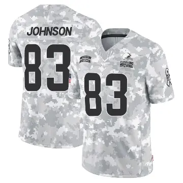 ＃83 Youth Kisean Johnson Arctic Camo Limited Cleveland Browns 2024 Salute to Service Jersey