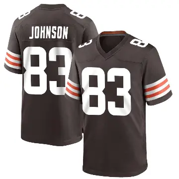 ＃83 Youth Kisean Johnson Brown Game Cleveland Browns Team Color Jersey