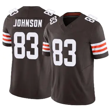 ＃83 Youth Kisean Johnson Brown Limited Cleveland Browns Vapor F.U.S.E. Jersey