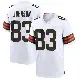 ＃83 Youth Kisean Johnson White Game Cleveland Browns Jersey