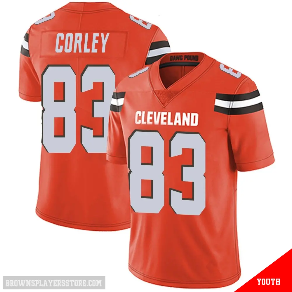 ＃83 Youth Malachi Corley Orange Limited Cleveland Browns Alternate Vapor Untouchable Jersey
