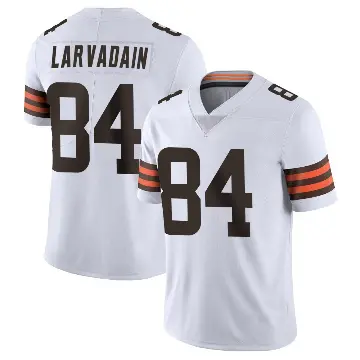 ＃84 Men's Gage Larvadain White Limited Cleveland Browns Vapor Untouchable Jersey