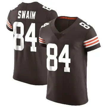 ＃84 Men's Geoff Swaim Brown Elite Cleveland Browns Vapor Jersey