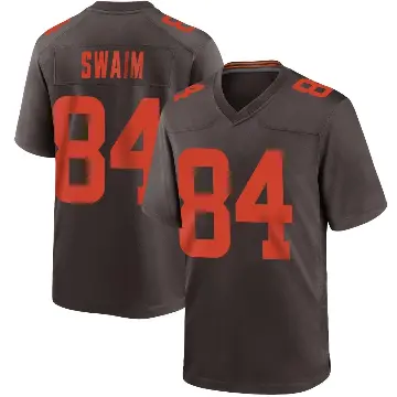 ＃84 Men's Geoff Swaim Brown Game Cleveland Browns Alternate Jersey