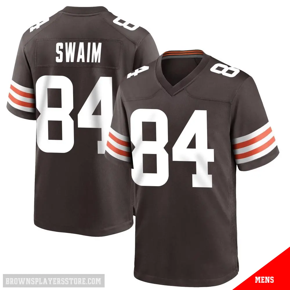 ＃84 Men's Geoff Swaim Brown Game Cleveland Browns Team Color Jersey