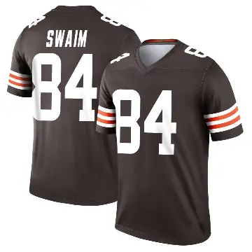＃84 Men's Geoff Swaim Brown Legend Cleveland Browns Jersey