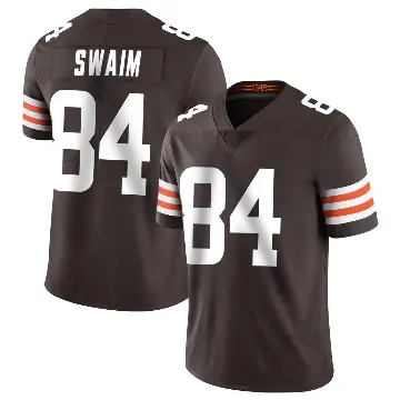 ＃84 Men's Geoff Swaim Brown Limited Cleveland Browns Team Color Vapor Untouchable Jersey
