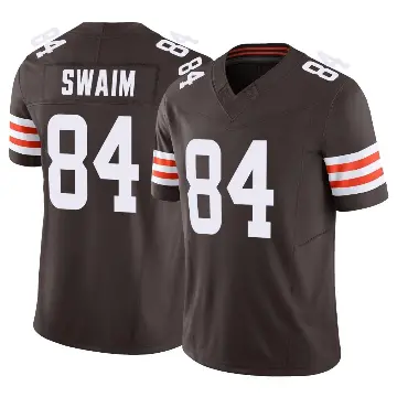 ＃84 Men's Geoff Swaim Brown Limited Cleveland Browns Vapor F.U.S.E. Jersey