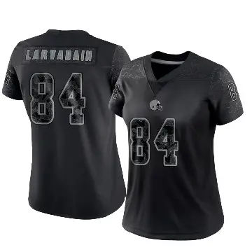 ＃84 Women's Gage Larvadain Black Limited Cleveland Browns Reflective Jersey