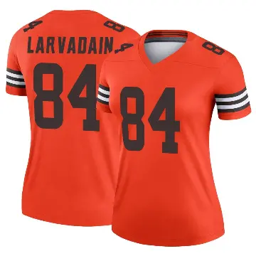 ＃84 Women's Gage Larvadain Orange Legend Cleveland Browns Inverted Jersey
