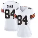 ＃84 Women's Geoff Swaim White Game Cleveland Browns Jersey