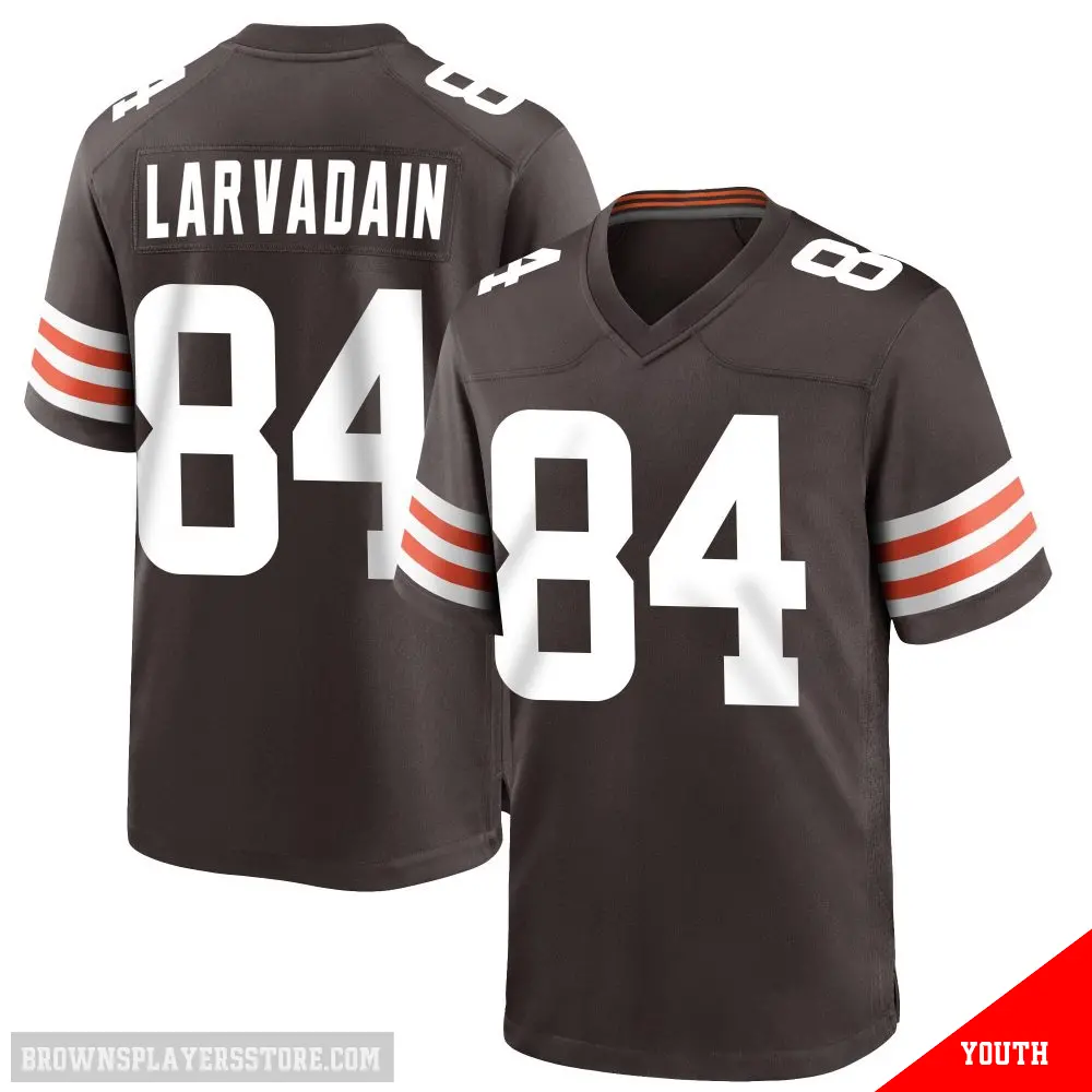 ＃84 Youth Gage Larvadain Brown Game Cleveland Browns Team Color Jersey