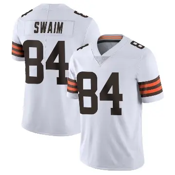 ＃84 Youth Geoff Swaim White Limited Cleveland Browns Vapor Untouchable Jersey