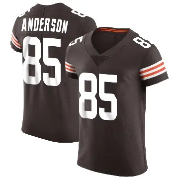 ＃85 Men's Aaron Anderson Brown Elite Cleveland Browns Vapor Jersey