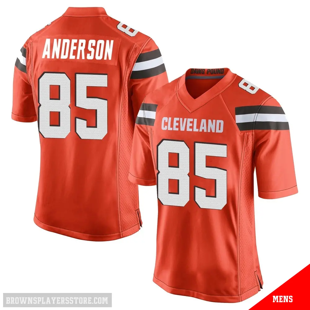 ＃85 Men's Aaron Anderson Orange Game Cleveland Browns Alternate Jersey