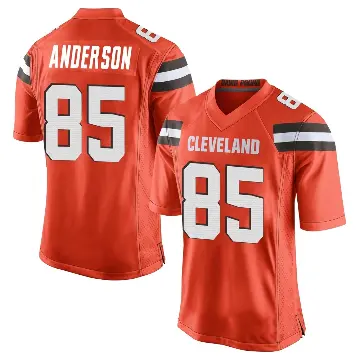 ＃85 Men's Aaron Anderson Orange Game Cleveland Browns Alternate Jersey