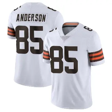＃85 Men's Aaron Anderson White Limited Cleveland Browns Vapor Untouchable Jersey