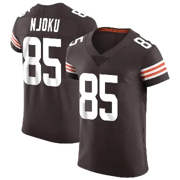 ＃85 Men's David Njoku Brown Elite Cleveland Browns Vapor Jersey
