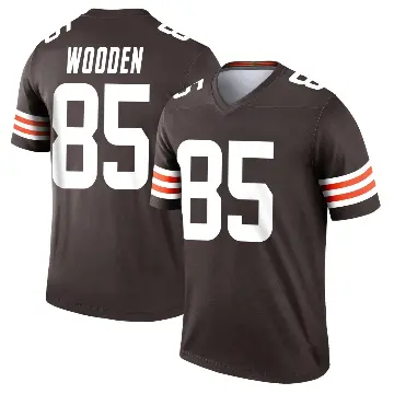 ＃85 Men's Isaiah Wooden Brown Legend Cleveland Browns Jersey