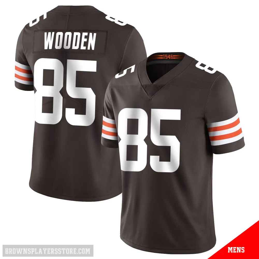＃85 Men's Isaiah Wooden Brown Limited Cleveland Browns Team Color Vapor Untouchable Jersey