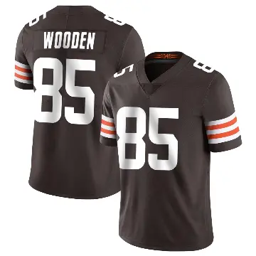 ＃85 Men's Isaiah Wooden Brown Limited Cleveland Browns Team Color Vapor Untouchable Jersey