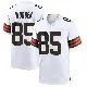 ＃85 Men's Isaiah Wooden White Game Cleveland Browns Jersey