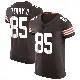 ＃85 Men's Jermaine Terry II Brown Elite Cleveland Browns Vapor Jersey