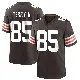 ＃85 Men's Jermaine Terry II Brown Game Cleveland Browns Team Color Jersey
