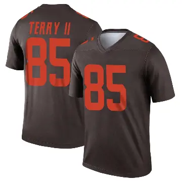 ＃85 Men's Jermaine Terry II Brown Legend Cleveland Browns Alternate Jersey