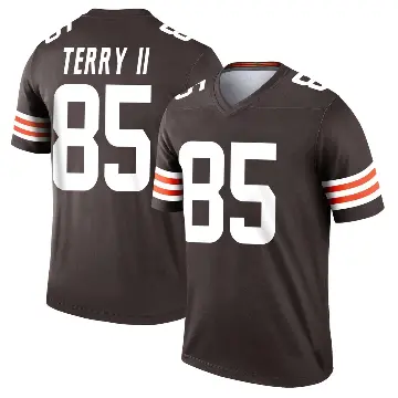＃85 Men's Jermaine Terry II Brown Legend Cleveland Browns Jersey