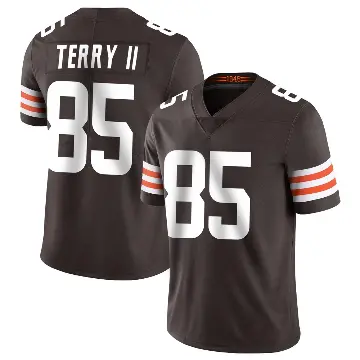 ＃85 Men's Jermaine Terry II Brown Limited Cleveland Browns Team Color Vapor Untouchable Jersey