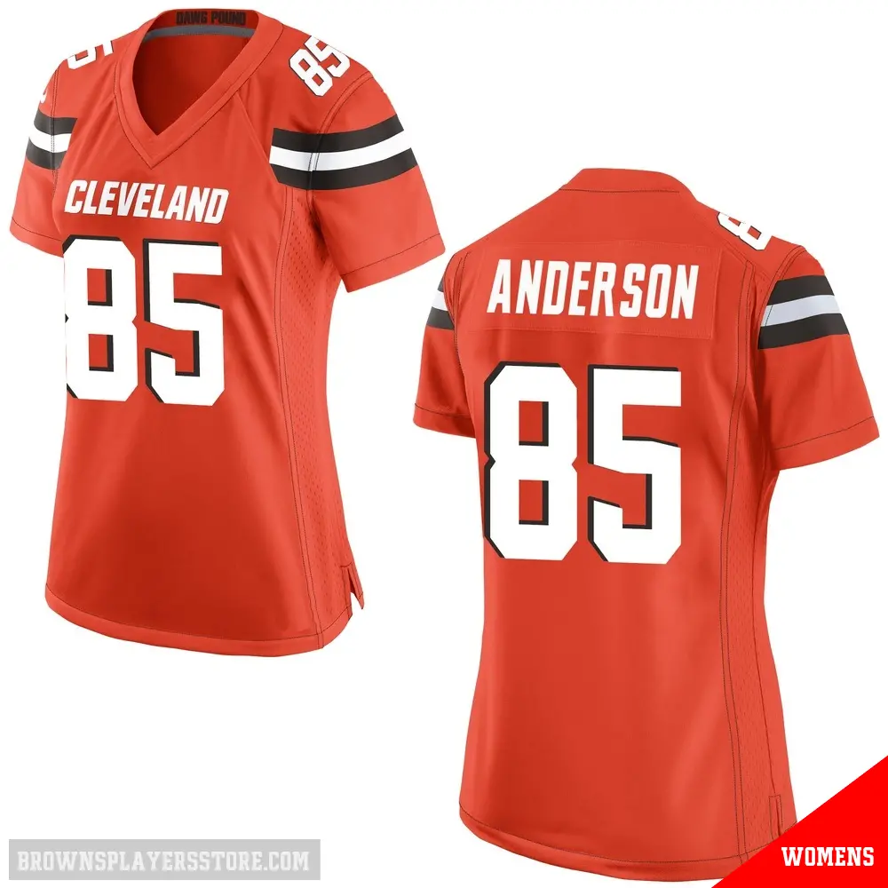 ＃85 Women's Aaron Anderson Orange Game Cleveland Browns Alternate Jersey