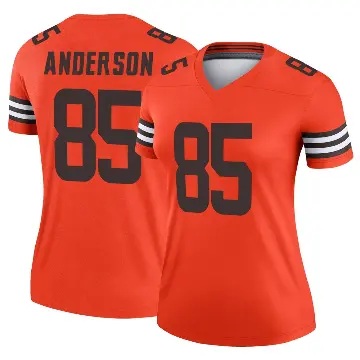 ＃85 Women's Aaron Anderson Orange Legend Cleveland Browns Inverted Jersey