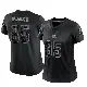 ＃85 Women's David Njoku Black Limited Cleveland Browns Reflective Jersey