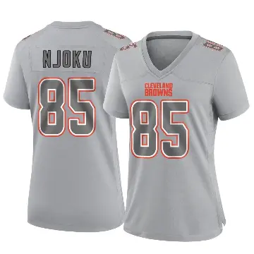 ＃85 Women's David Njoku Gray Game Cleveland Browns Atmosphere Fashion Jersey