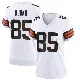 ＃85 Women's David Njoku White Game Cleveland Browns Jersey