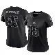 ＃85 Women's Isaiah Wooden Black Limited Cleveland Browns Reflective Jersey