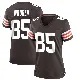 ＃85 Women's Isaiah Wooden Brown Game Cleveland Browns Team Color Jersey