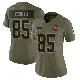 ＃85 Women's Jermaine Terry II Olive Limited Cleveland Browns 2025 Salute to Service Jersey