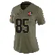 ＃85 Women's Jermaine Terry II Olive Limited Cleveland Browns 2025 Salute to Service Jersey