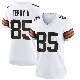 ＃85 Women's Jermaine Terry II White Game Cleveland Browns Jersey