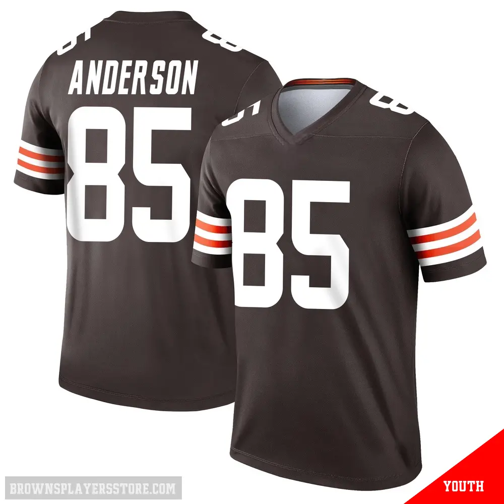 ＃85 Youth Aaron Anderson Brown Legend Cleveland Browns Jersey